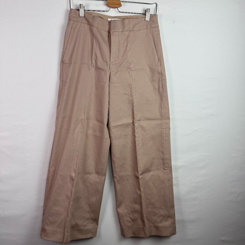 Everlane The Wide Leg High Rise Cotton Pant Blush Beige 2